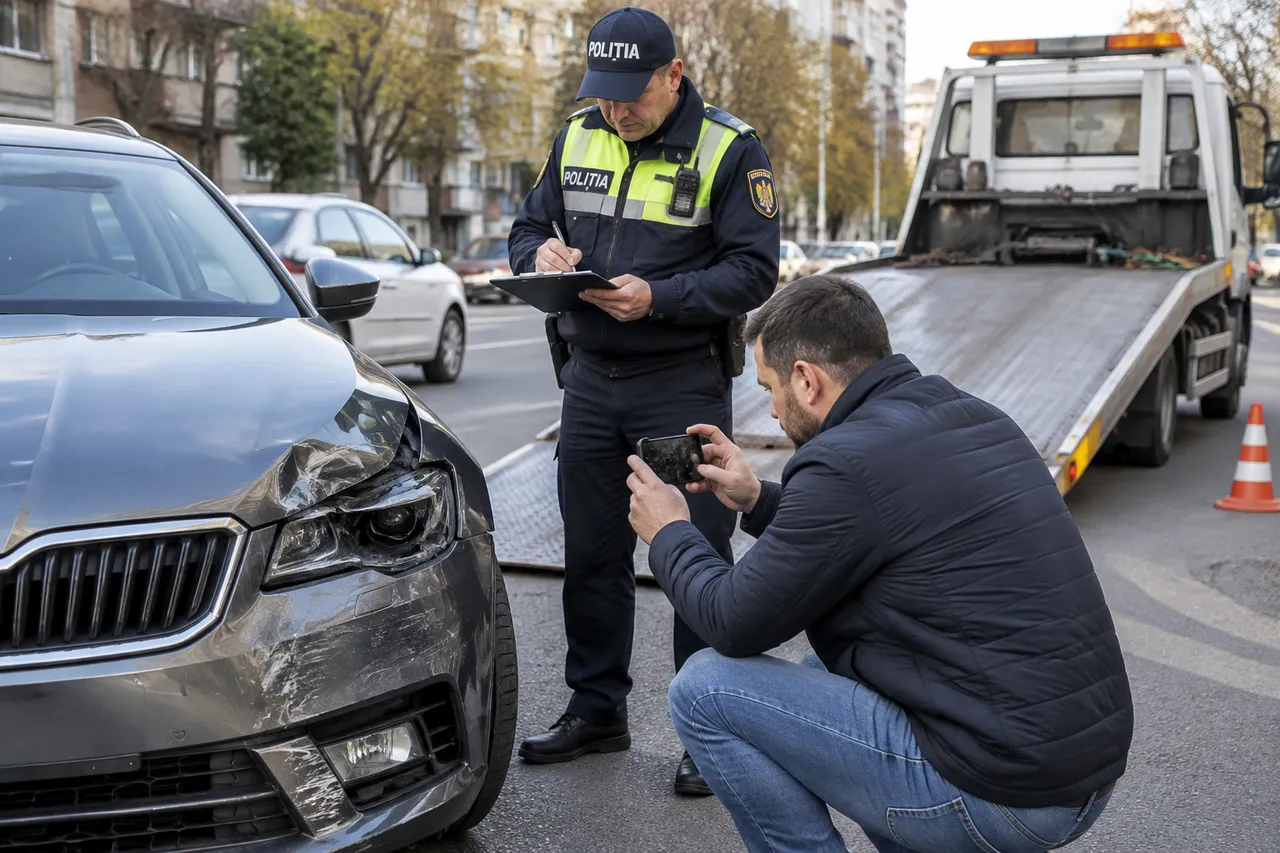 recuperarea mașinii tractate după accident